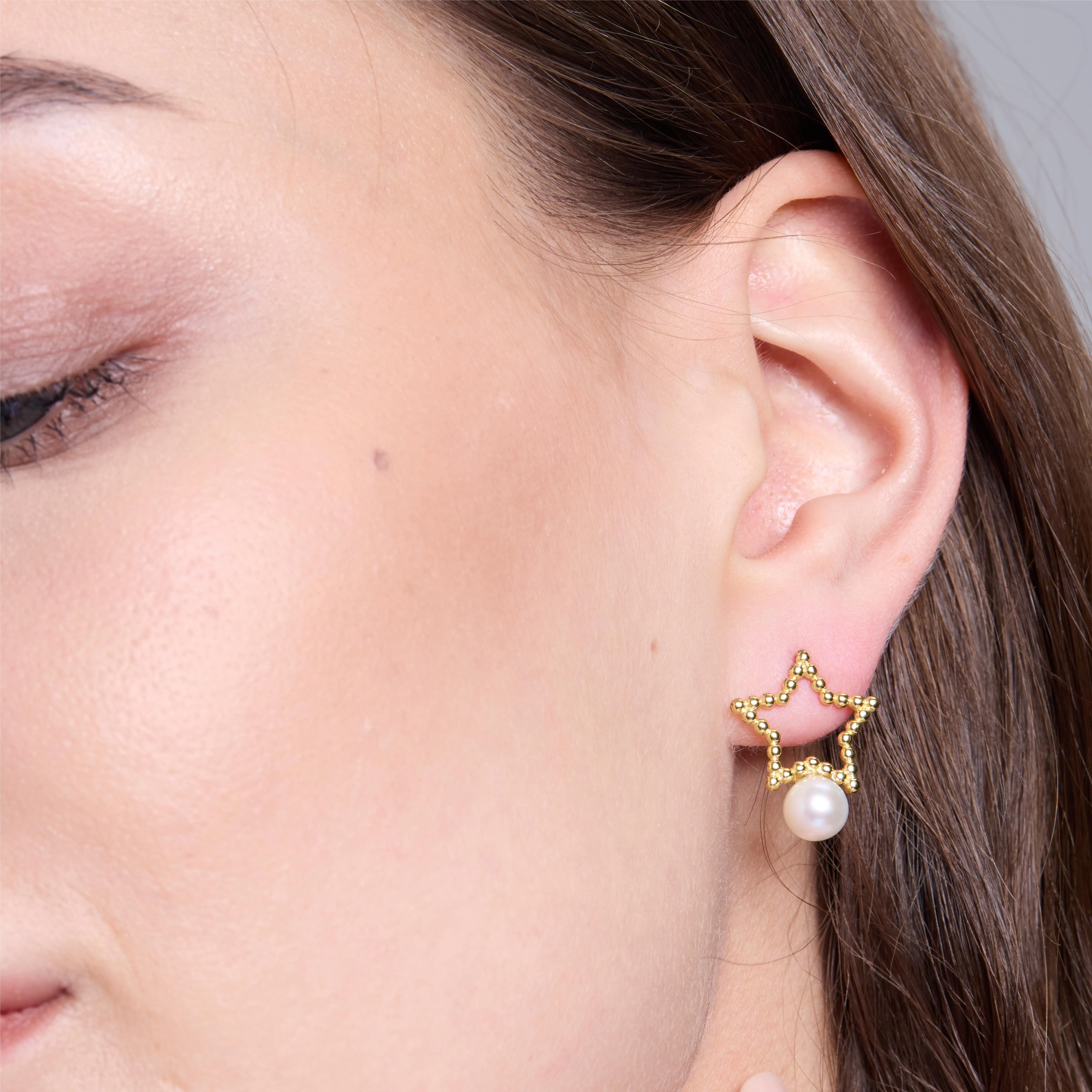 Lucky Star AAAA Freshwater Pearl Earrings sold by Jescojes product image thumbnail 2