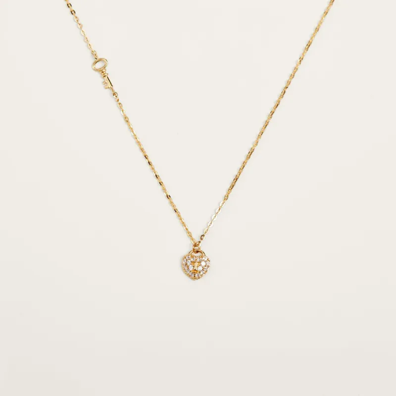 Shining Heart Gold Pendant Necklace sold by Jescojes