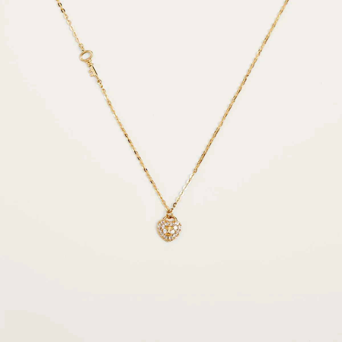 Shining Heart Gold Pendant Necklace sold by Jescojes