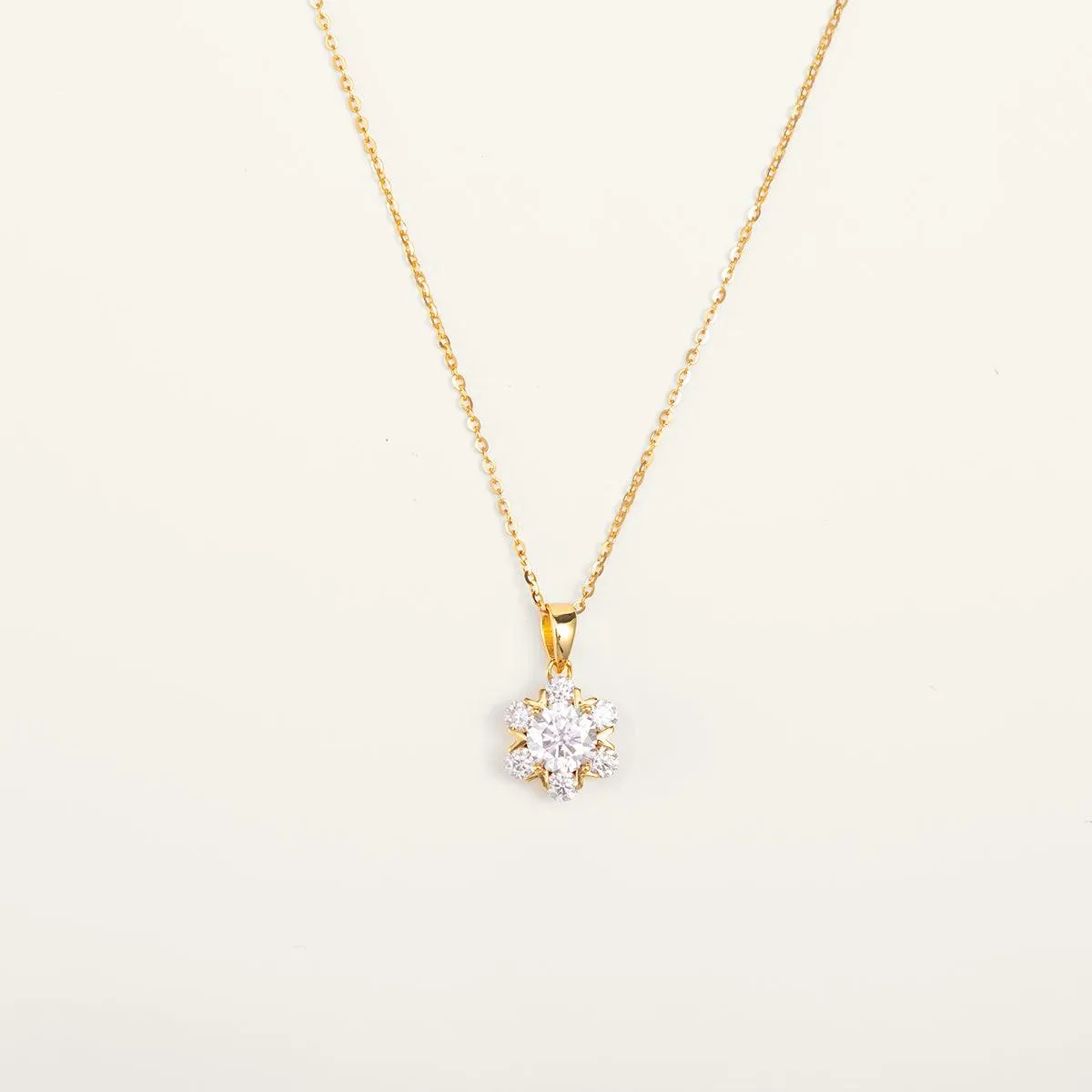 Premium Moissanite Romantic Flower Pendant Necklace sold by Jescojes