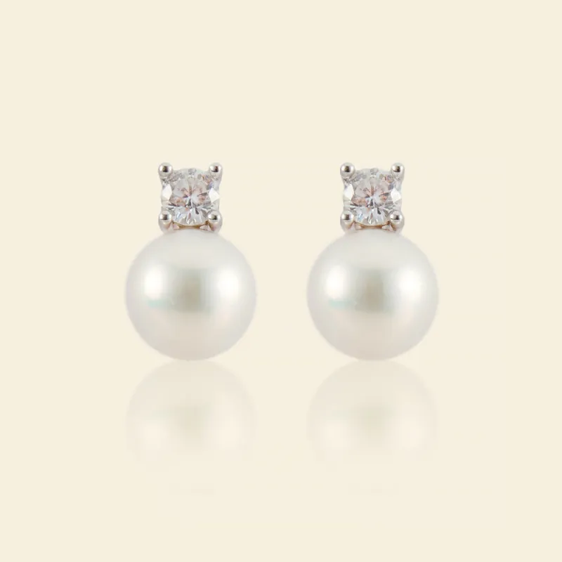 Noble AAAA Freshwater Pearl Stud Earrings sold by Jescojes