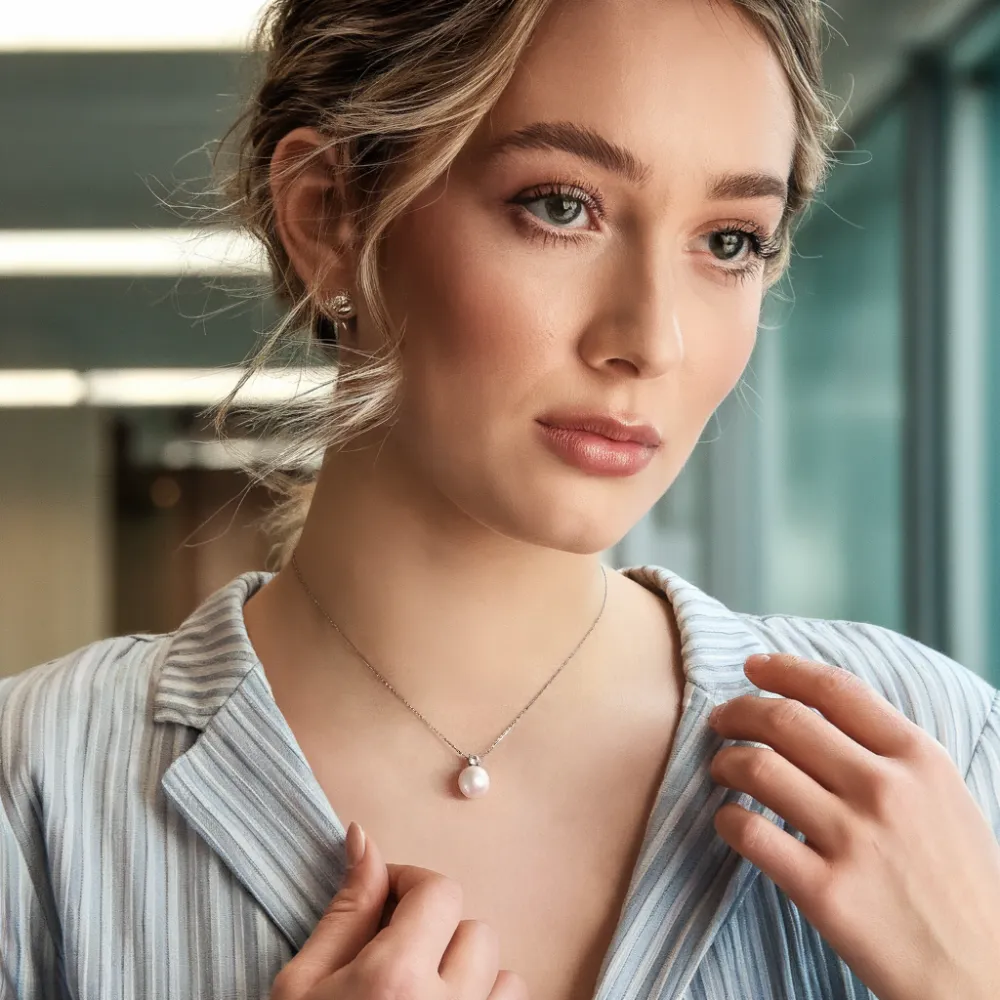 Noble AAAA Freshwater Pearl Pendant Necklace sold by Jescojes product image thumbnail 5