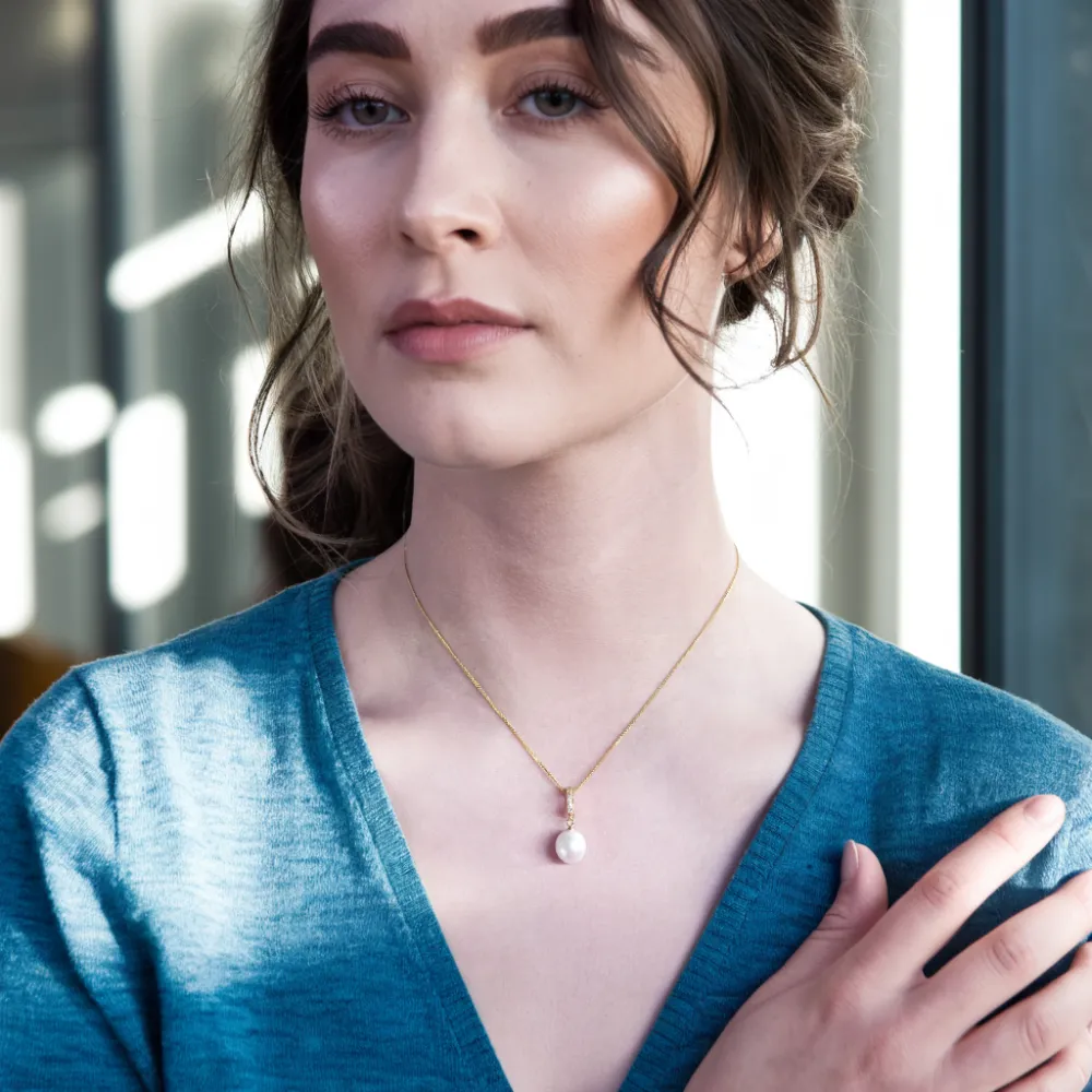 Shining AAAA Freshwater Pearl Pendant Necklace sold by Jescojes product image thumbnail 2