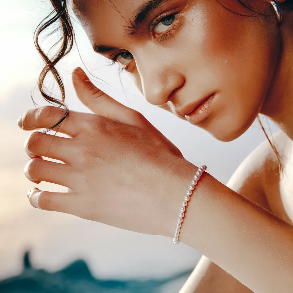 Charismatic AAA Freshwater Pearl Bracelet 3.5-4mm sold by Jescojes product image thumbnail 5