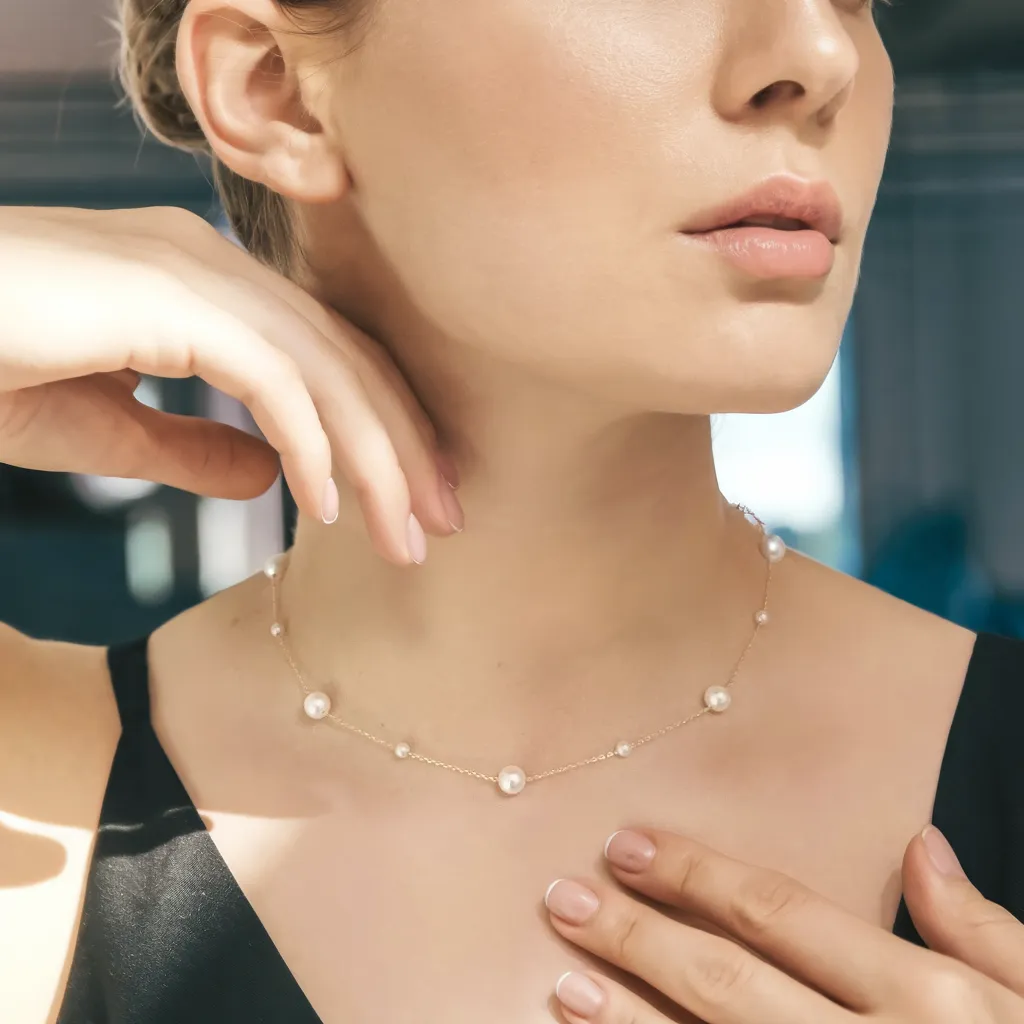 Starry Night AAA Freshwater Pearl Necklace sold by Jescojes product image thumbnail 2