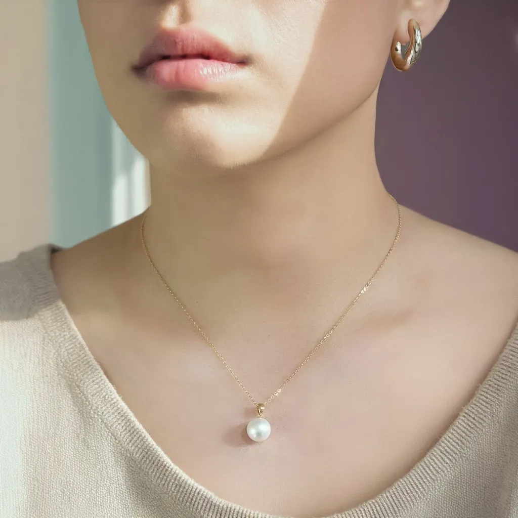 Lustrous AAAA Pearl Pendant Necklace sold by Jescojes product image thumbnail 5