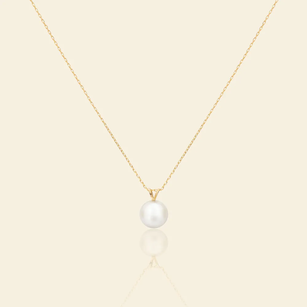 Lustrous AAAA Pearl V-Bale Pendant Necklace sold by Jescojes