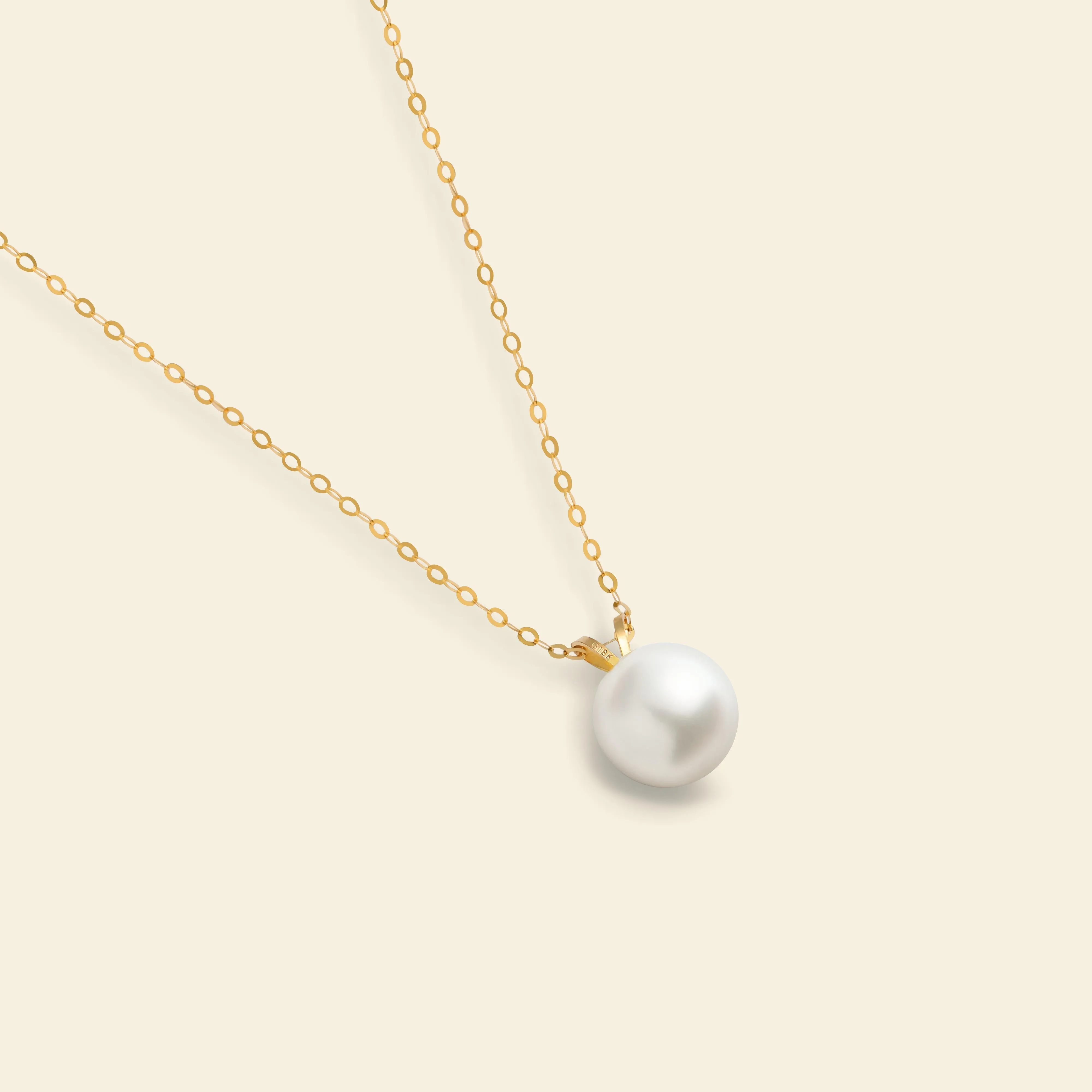 18K Gold AAAA Pearl V-Bale Pendant Necklace sold by Jescojes product image thumbnail 3