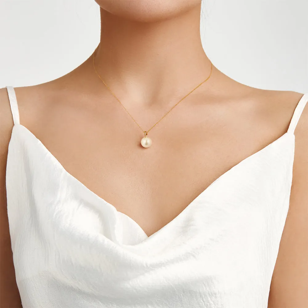 Shining South Sea Gold Pearl 18K Gold Pendant Necklace sold by Jescojes product image thumbnail 2
