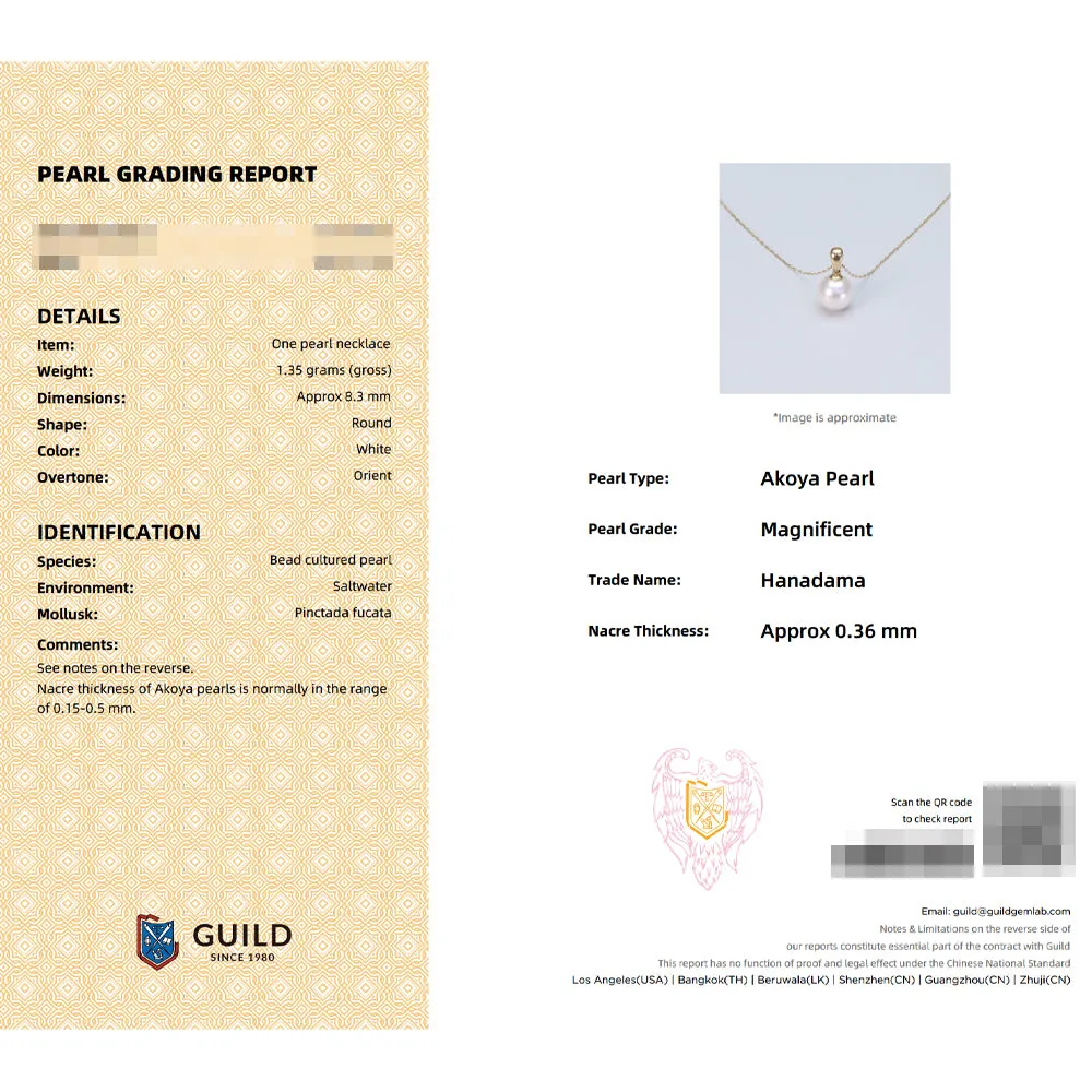 Shining Akoya Pearl 18K Gold Pendant Necklace sold by Jescojes product image thumbnail 4