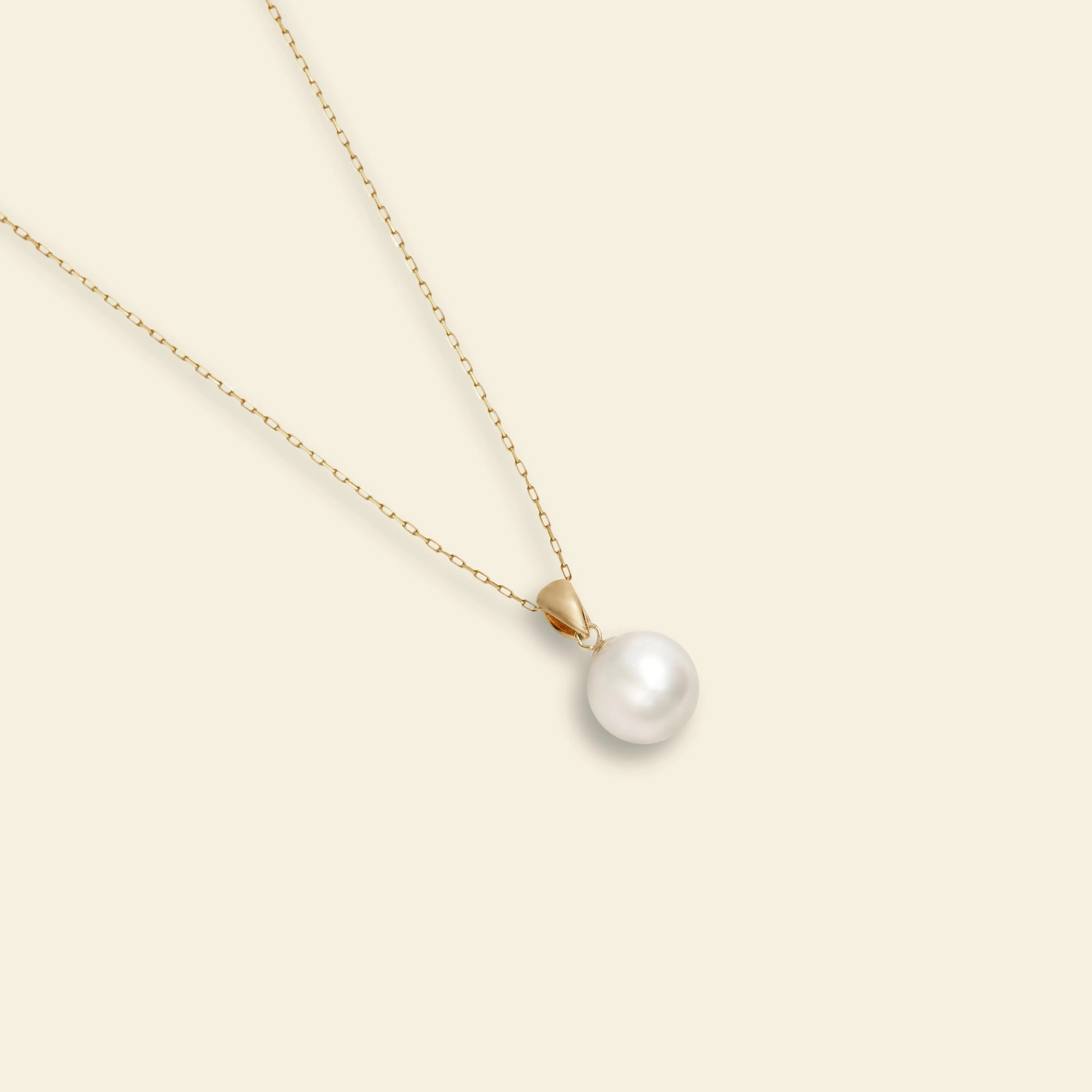 Shining Akoya Pearl 18K Gold Pendant Necklace sold by Jescojes product image thumbnail 3