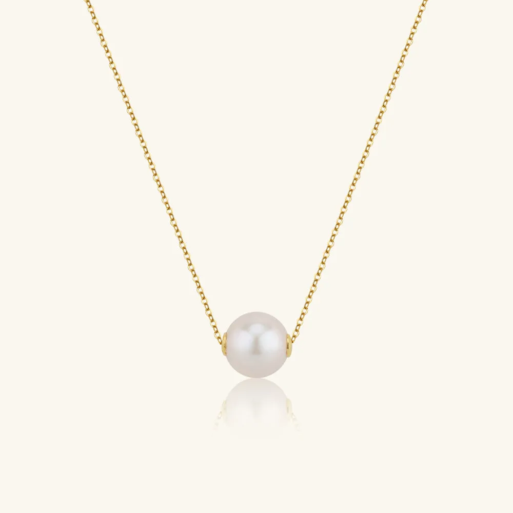 Solitaire AAAA Pearl Pendant Necklace sold by Jescojes