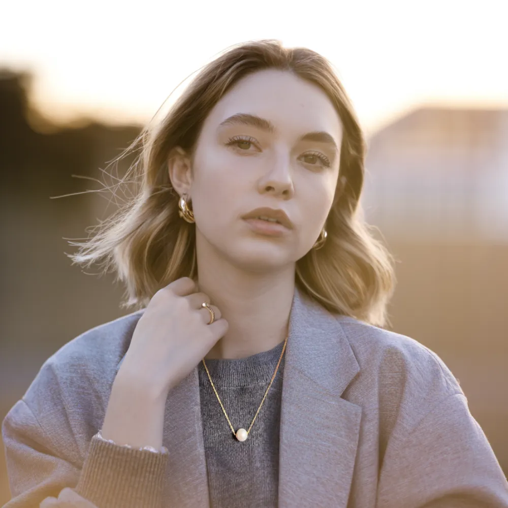 Solitaire AAAA Pearl Pendant Necklace sold by Jescojes product image thumbnail 2