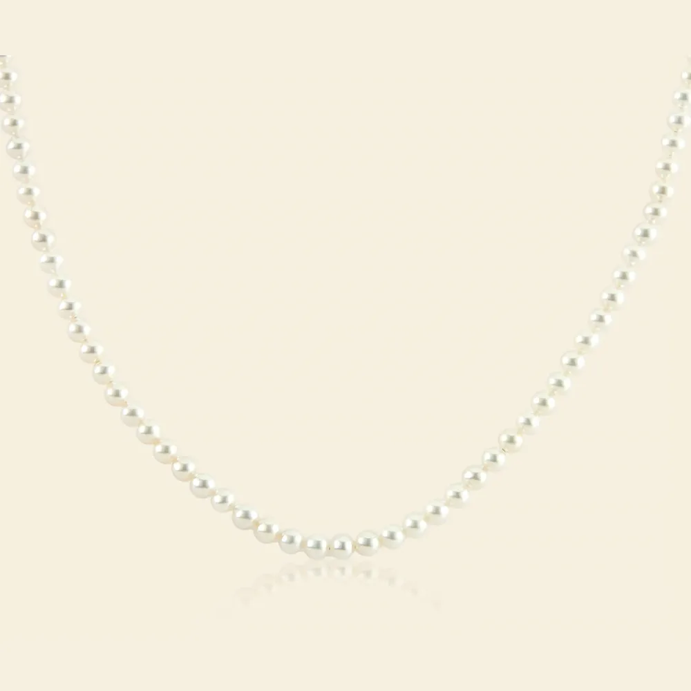 Noble Freshwater Pearl Strand Necklace 3.5-4mm 17" sold by Jescojes