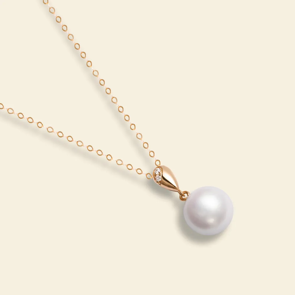 18K Gold AAAA Pearl Waterdrop Pendant Necklace sold by Jescojes product image thumbnail 3