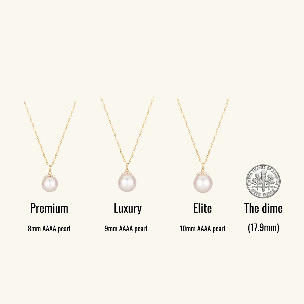 18K Gold AAAA Pearl Radiance Pendant Necklace sold by Jescojes product image thumbnail 4