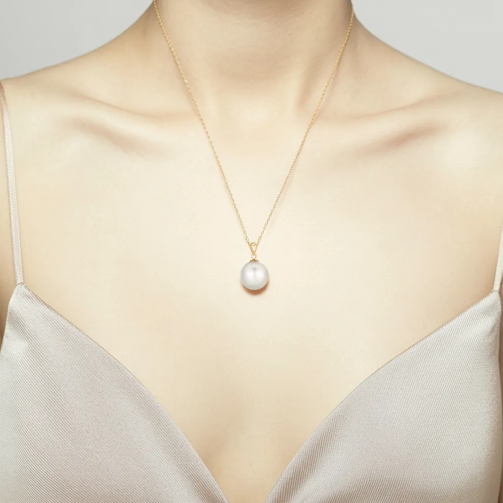 Lustrous AAAA Pearl Vogue Pendant Necklace sold by Jescojes product image thumbnail 2