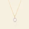 18K Gold AAAA Pearl Vogue Pendant Necklace sold by Jescojes