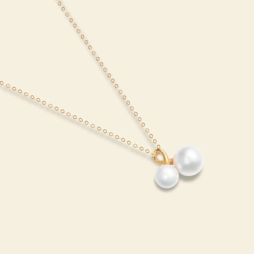 The Harmony | 18K Gold Pearl Pendant Necklace sold by Jescojes product image thumbnail 2