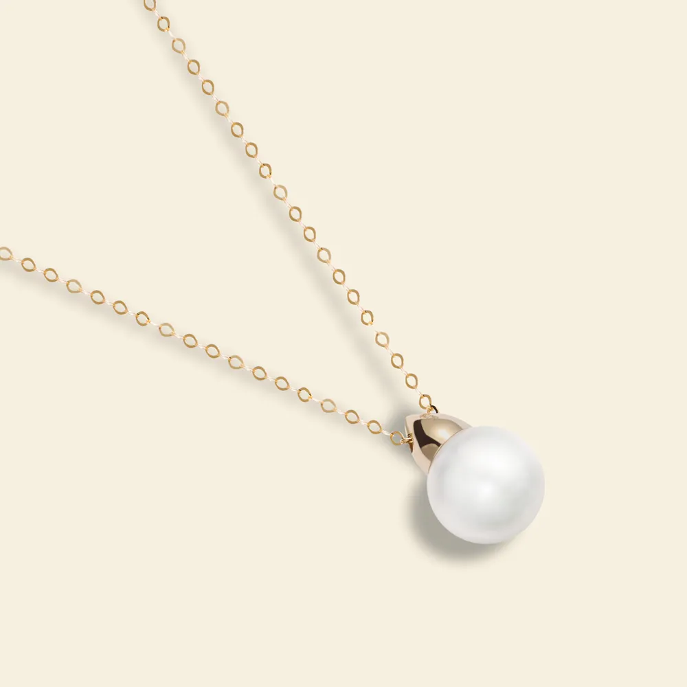 Lustrous Balanced Delta Pearl Pendant Necklace sold by Jescojes product image thumbnail 2
