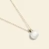 18K Gold Balanced Delta Pearl Pendant Necklace sold by Jescojes