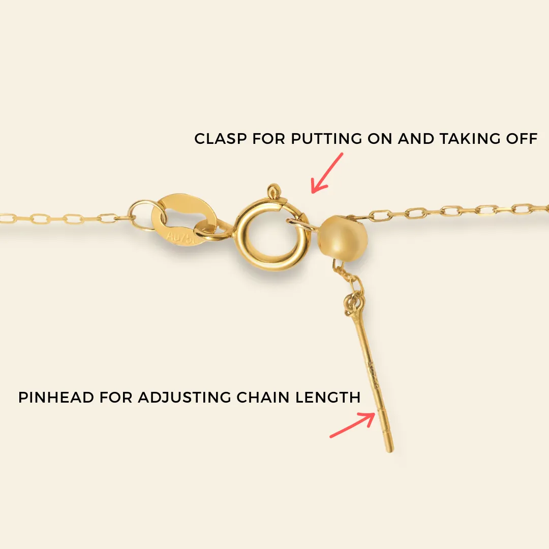 18K Gold Vital Clover Pearl Pendant Necklace sold by Jescojes product image thumbnail 3