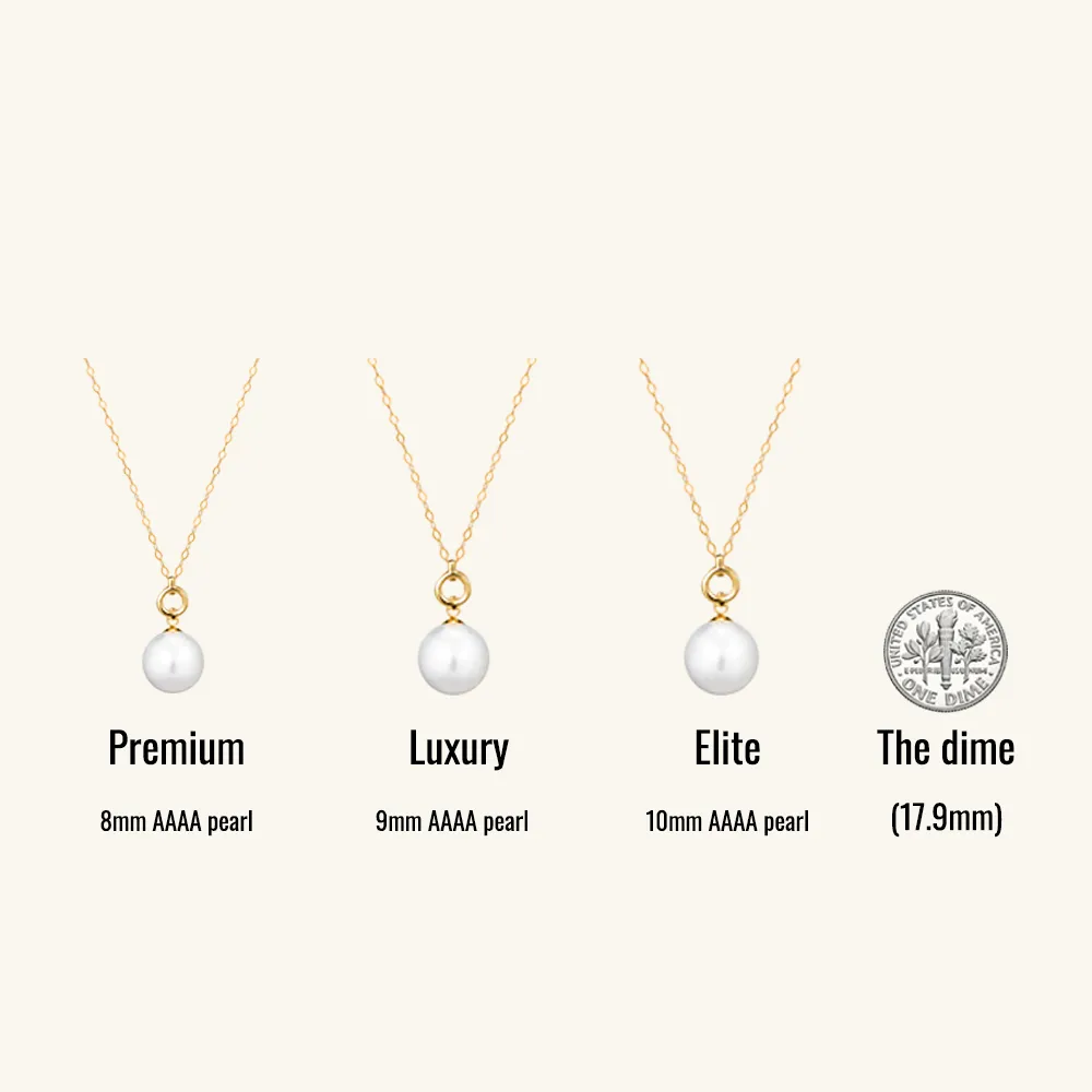 18K Gold Dream Circle Pearl Pendant Necklace sold by Jescojes product image thumbnail 5