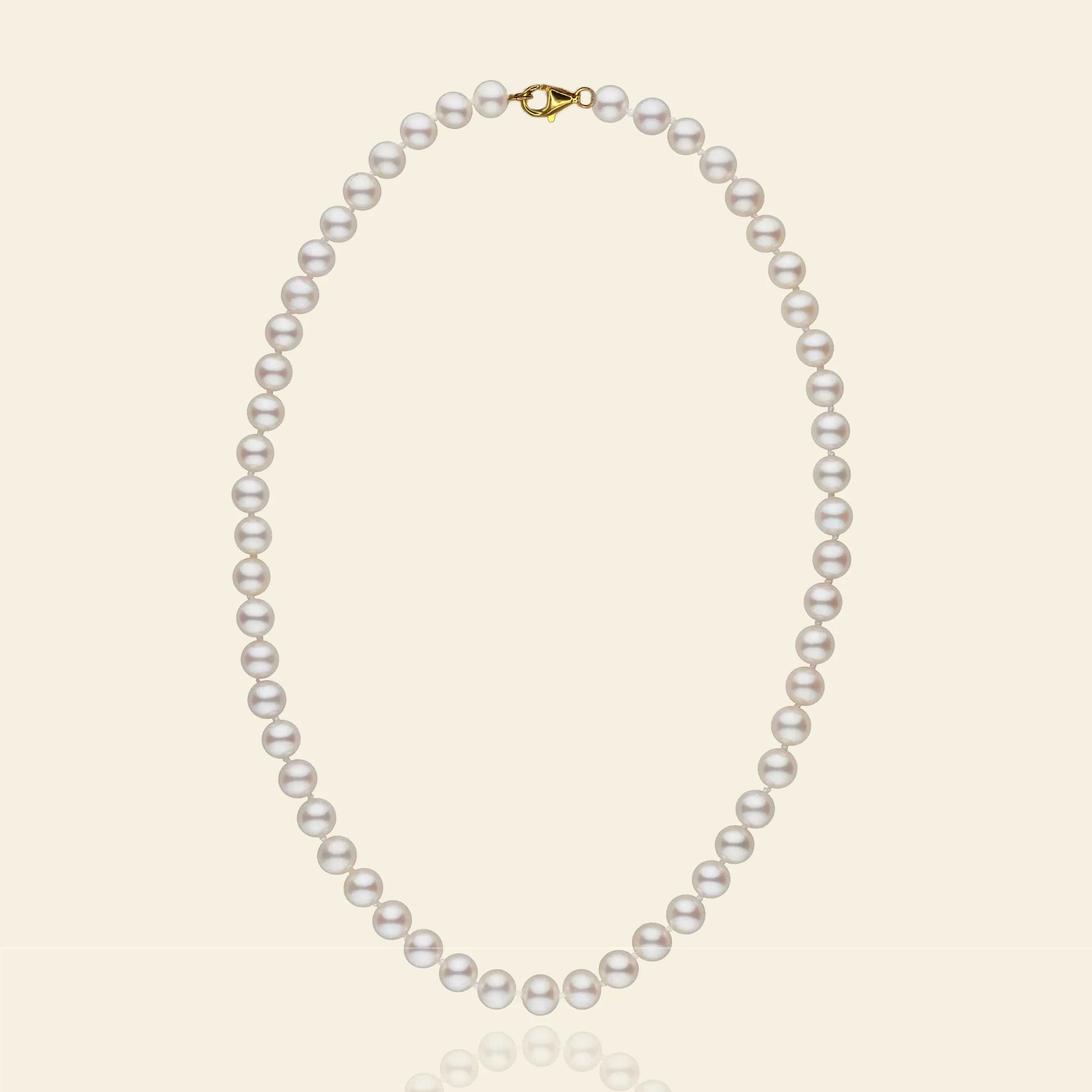 Noble 7-8mm White Freshwater Pearl Strand Necklace sold by Jescojes product image thumbnail 4