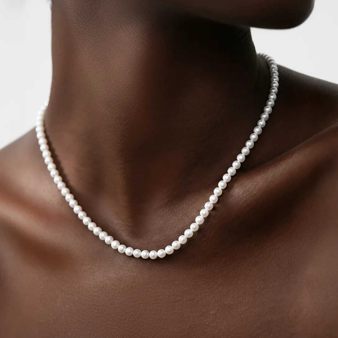 Elegant White Freshwater Pearl Strand Necklace 6-7mm sold by Jescojes product image thumbnail 2