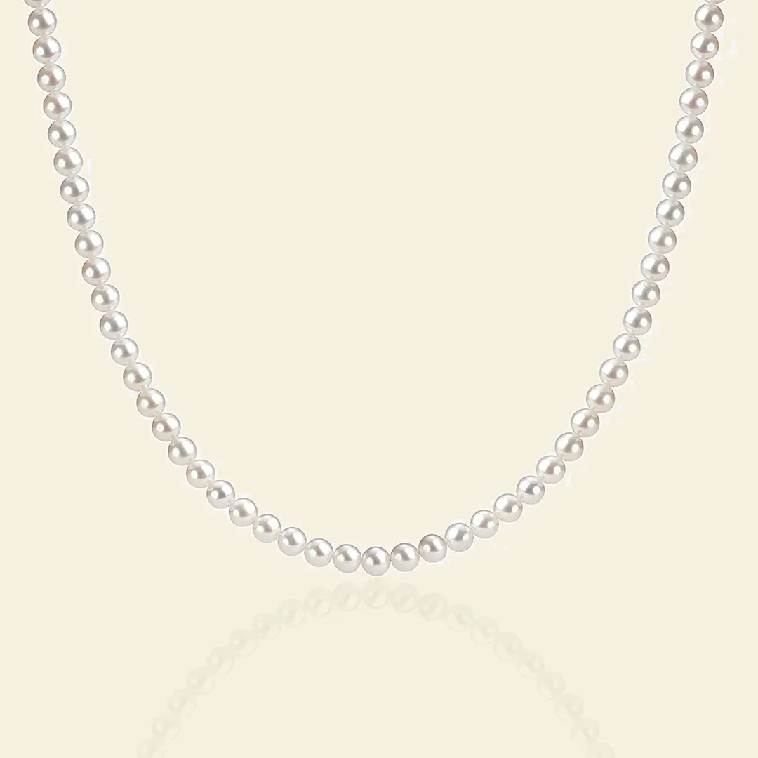 Elegant White Freshwater Pearl Strand Necklace 6-7mm sold by Jescojes