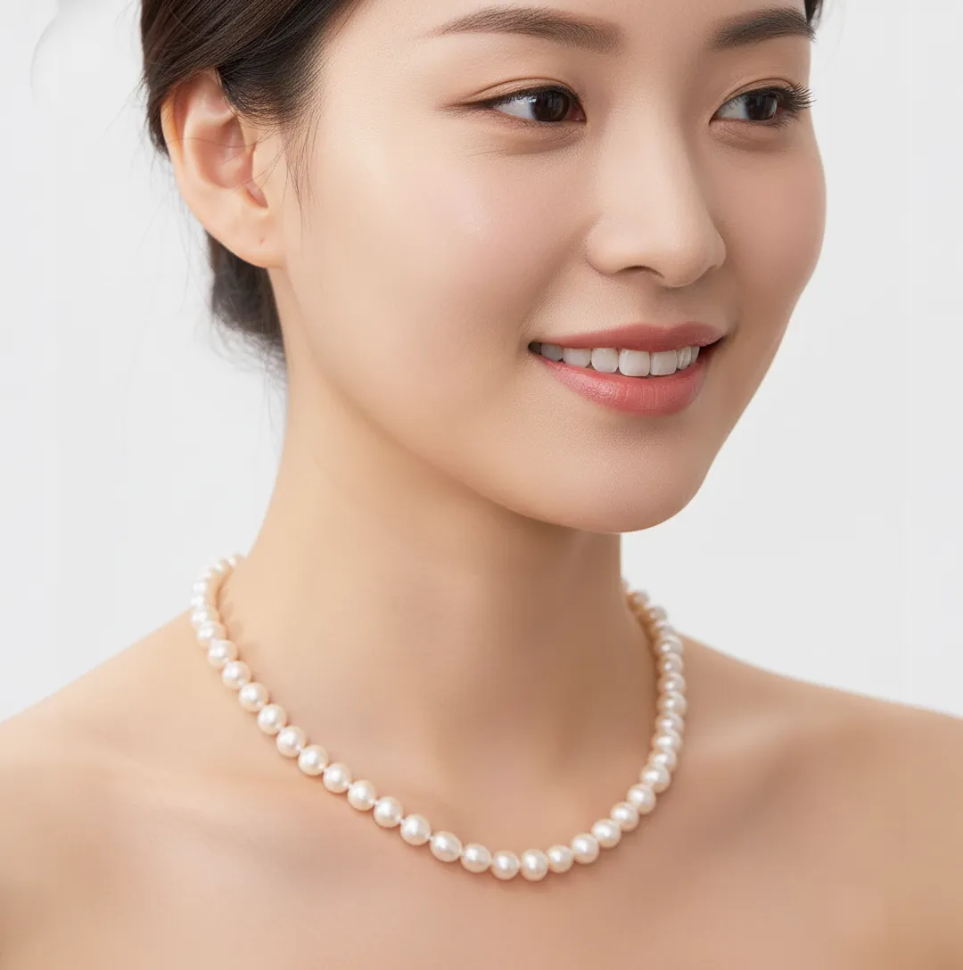 Elegant White Freshwater Pearl Strand Necklace 6-7mm sold by Jescojes product image thumbnail 3