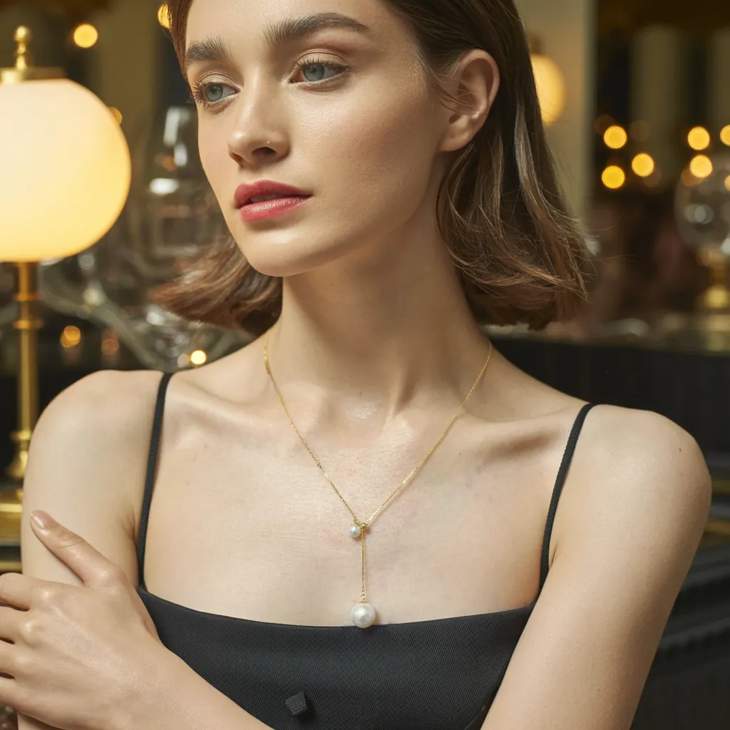 The Duo | Akoya Pearl Pendant Necklace sold by Jescojes product image thumbnail 4