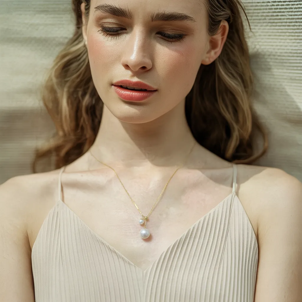 The Duo | Akoya Pearl Pendant Necklace sold by Jescojes product image thumbnail 2