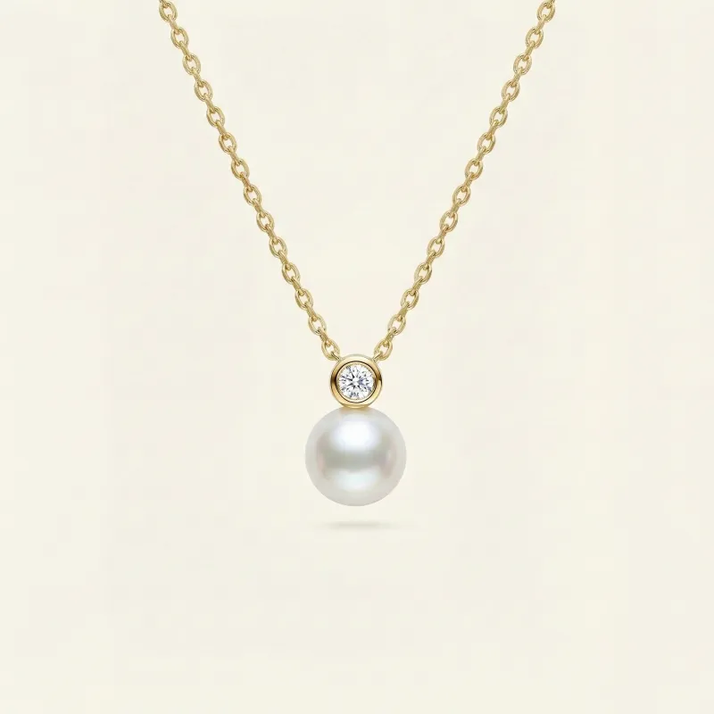 Romantic AAAA Pearl Pendant Necklace sold by Jescojes
