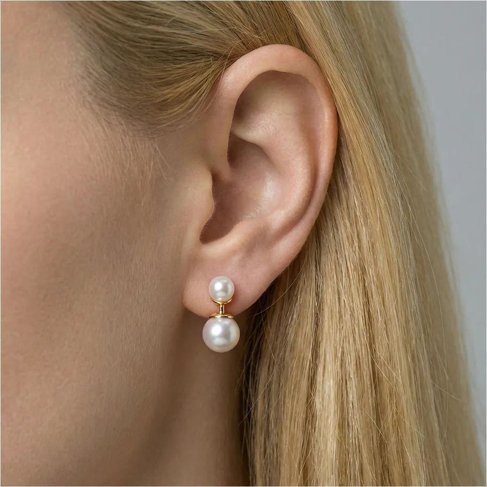 Duo Elegance Akoya Pearl Earrings sold by Jescojes product image thumbnail 2