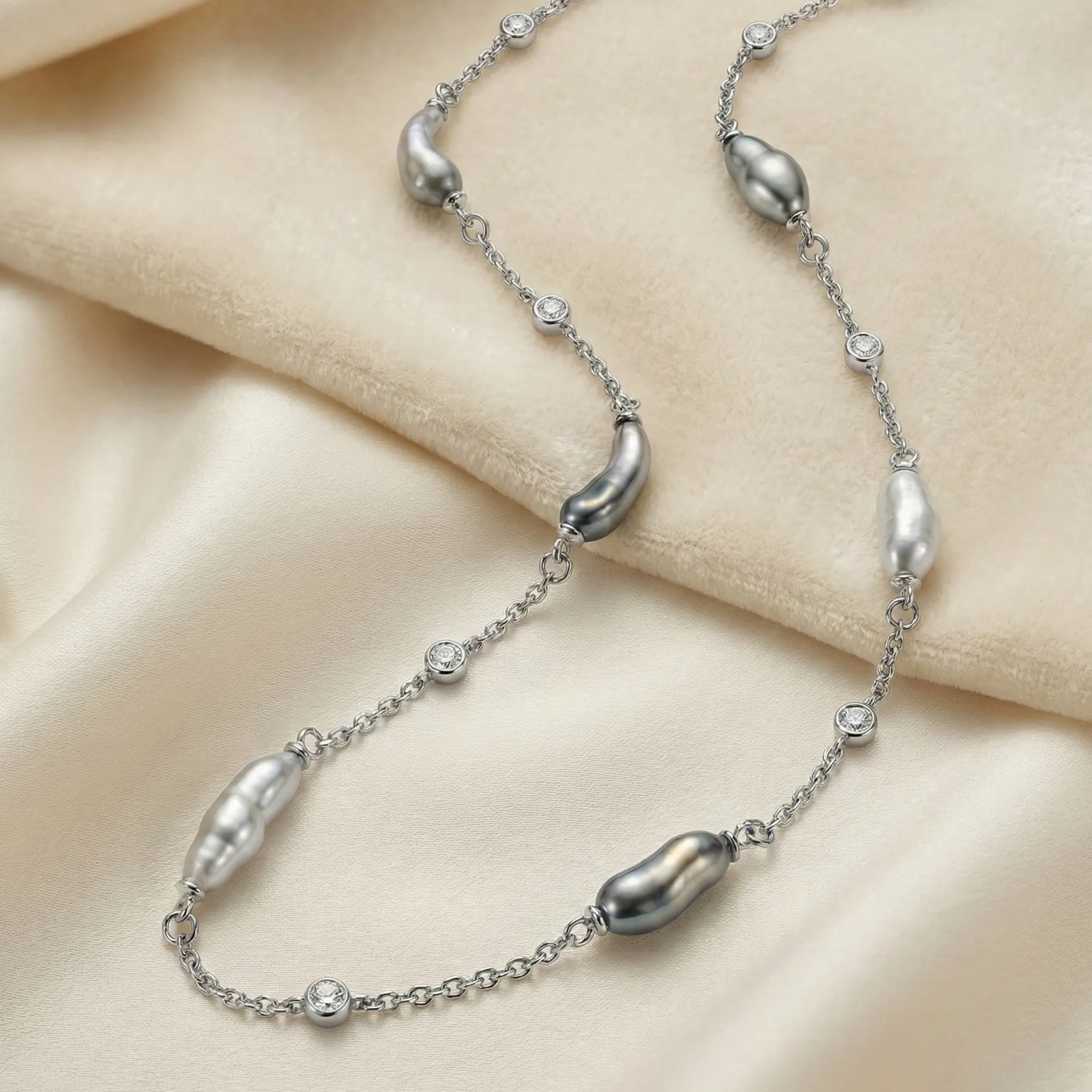 Organic Luxury Tahitian Keshi Pearl Necklace sold by Jescojes product image thumbnail 4