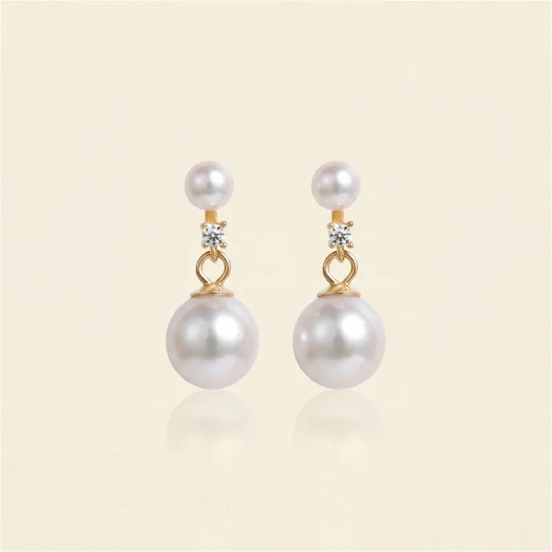Luminous AAAA Akoya Pearl Earrings sold by Jescojes