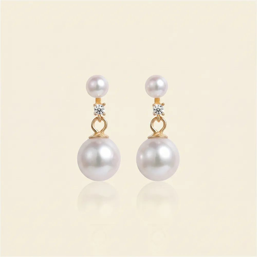 Luminous AAAA Akoya Pearl Earrings sold by Jescojes