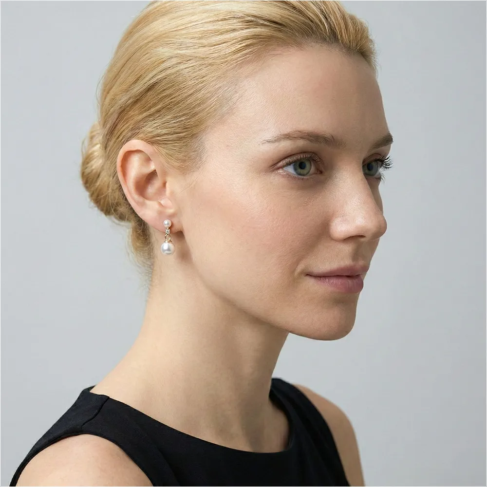 Luminous AAAA Akoya Pearl Earrings sold by Jescojes product image thumbnail 3