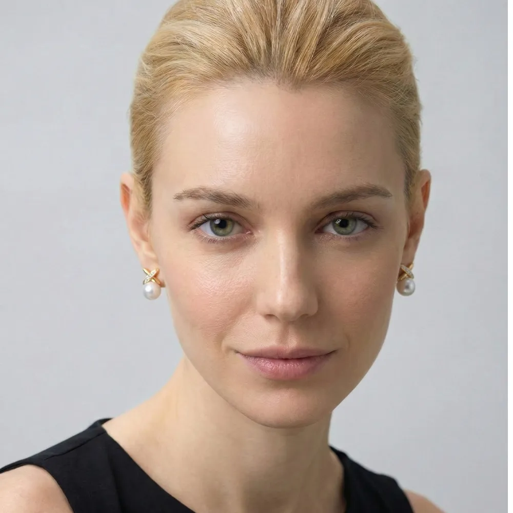 The Crossroads | Pearl Stud Earrings sold by Jescojes product image thumbnail 3