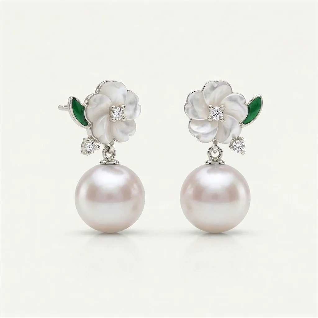 The Gardenia | Pearl Drop Earrings sold by Jescojes product image thumbnail 5
