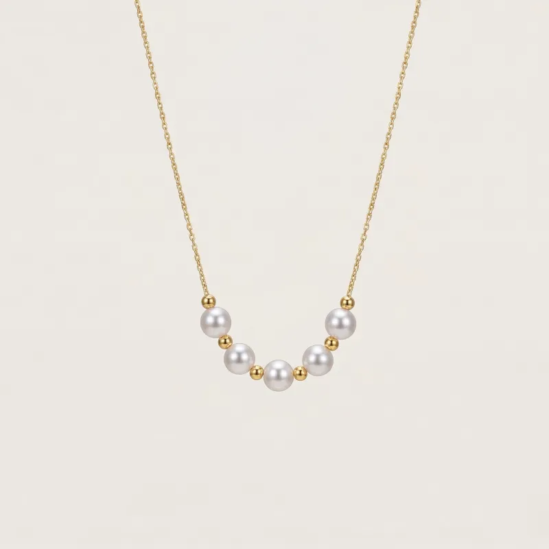 Le Sourire | Pearl & Bead Necklace made by Crockett & Jones