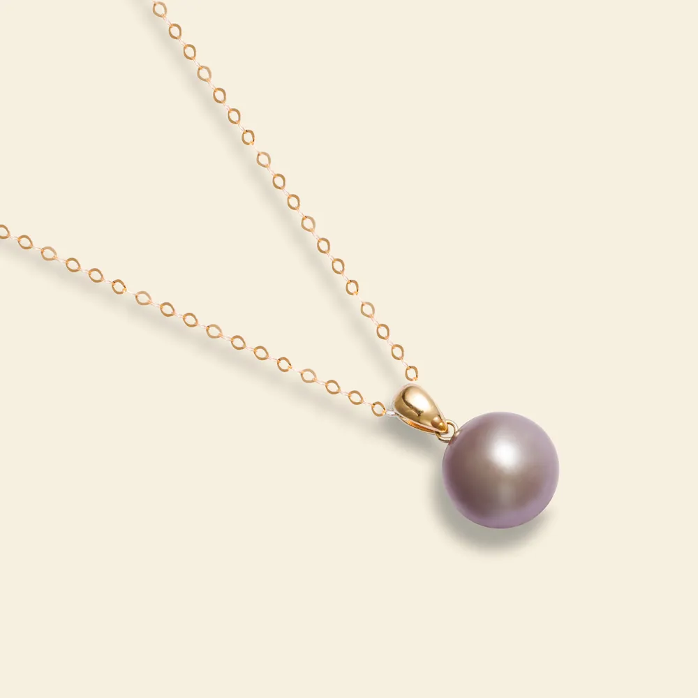 18K Gold Lavender Pearl Pendant Necklace sold by Jescojes product image thumbnail 5
