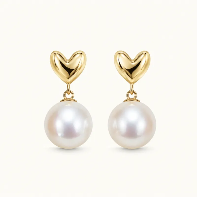 The Coeur | Aurora Pearl Earrings made by Crockett & Jones