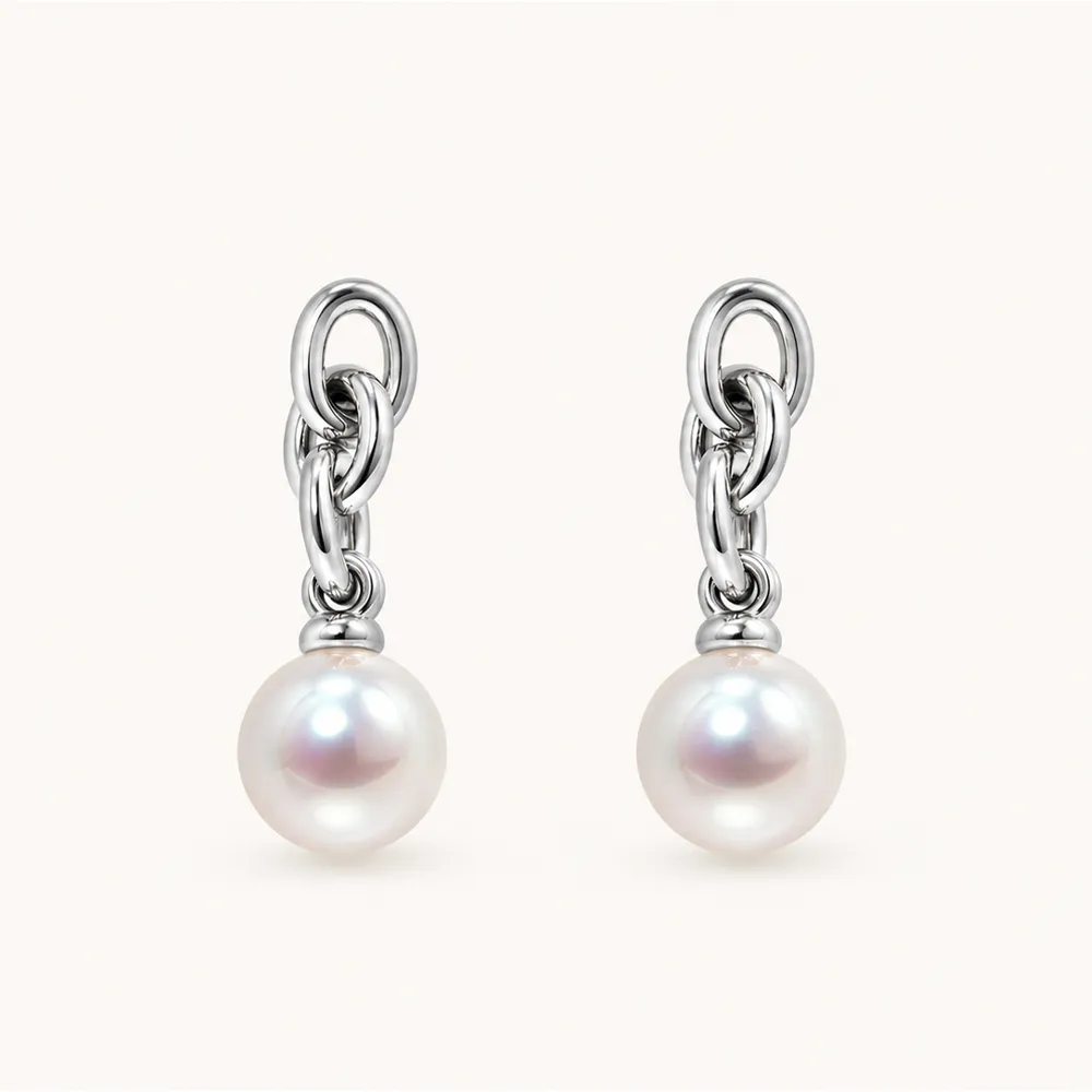 The Chainette | Aurora Pearl Earrings sold by Jescojes product image thumbnail 5