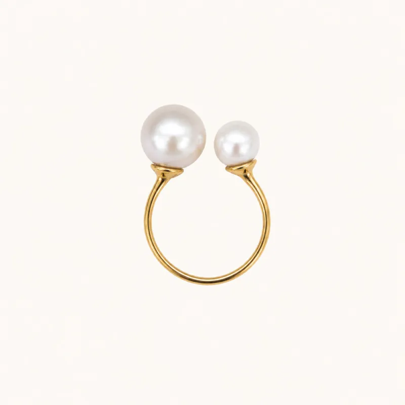 The Deux | Aurora Pearl Ring made by Crockett & Jones