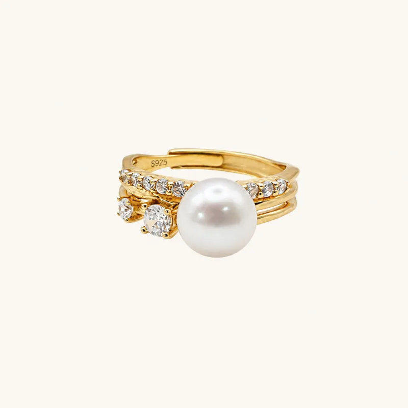 The Lueur | Aurora Pearl Ring made by Crockett & Jones