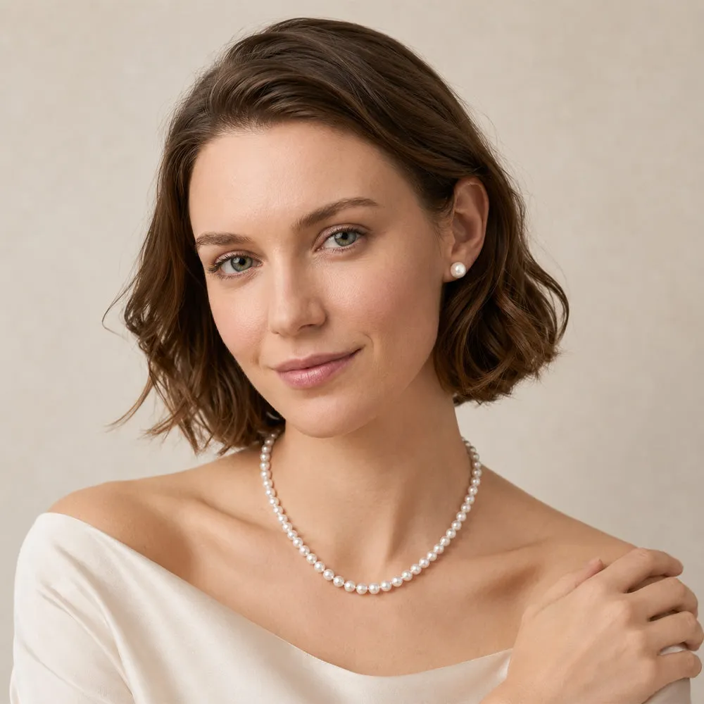 The Elegance | Aurora Pearl Necklace & Earrings Set sold by Jescojes product image thumbnail 2
