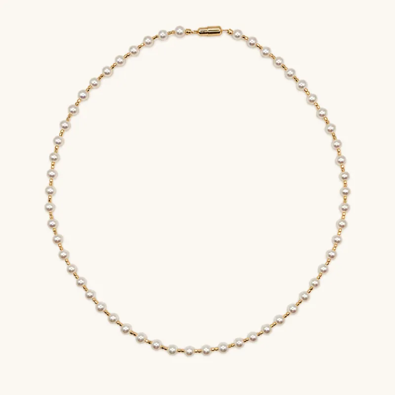 L'Aube | Aurora Pearl Necklace made by Crockett & Jones