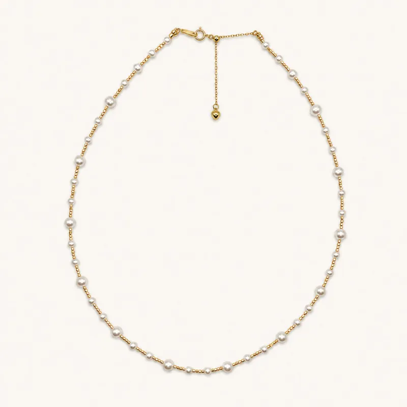 La Lumière | Aurora Pearl Necklace made by Crockett & Jones